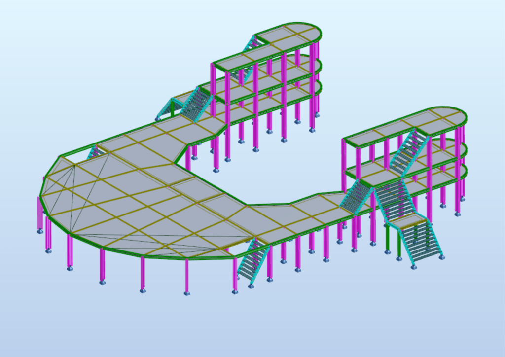 Structure métallique plateforme maintenance