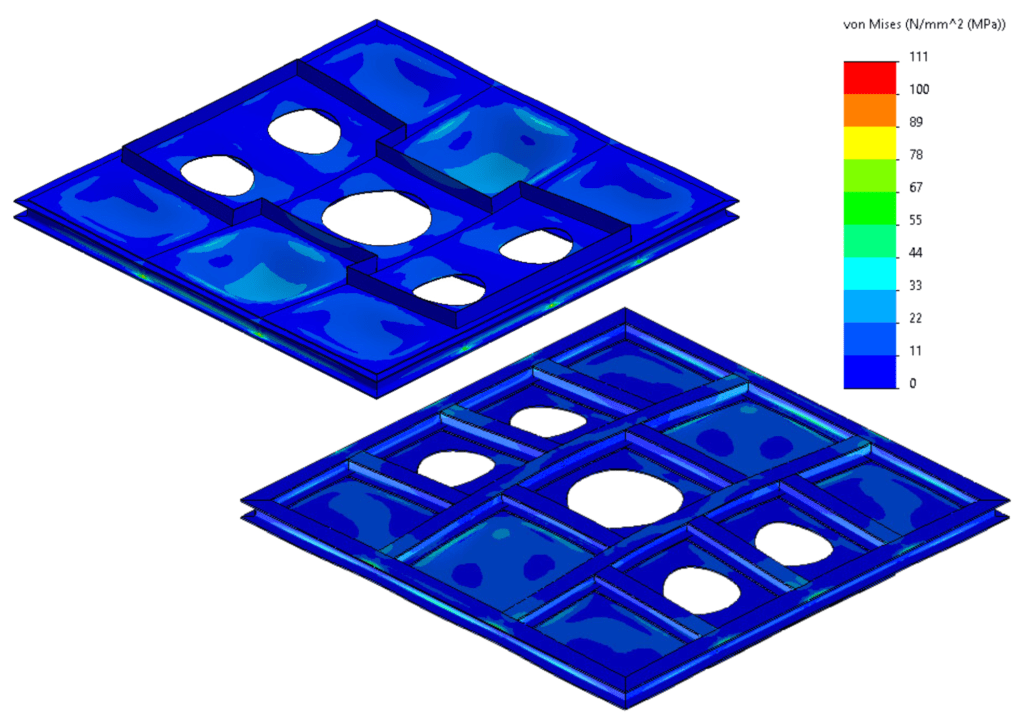 Calcul de structure contraintes modèle volumique