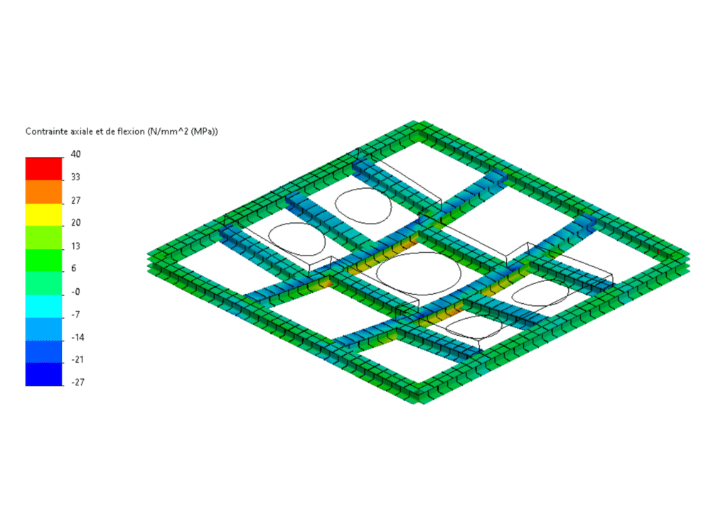 Calcul de structure contraintes poutre modèle mixte