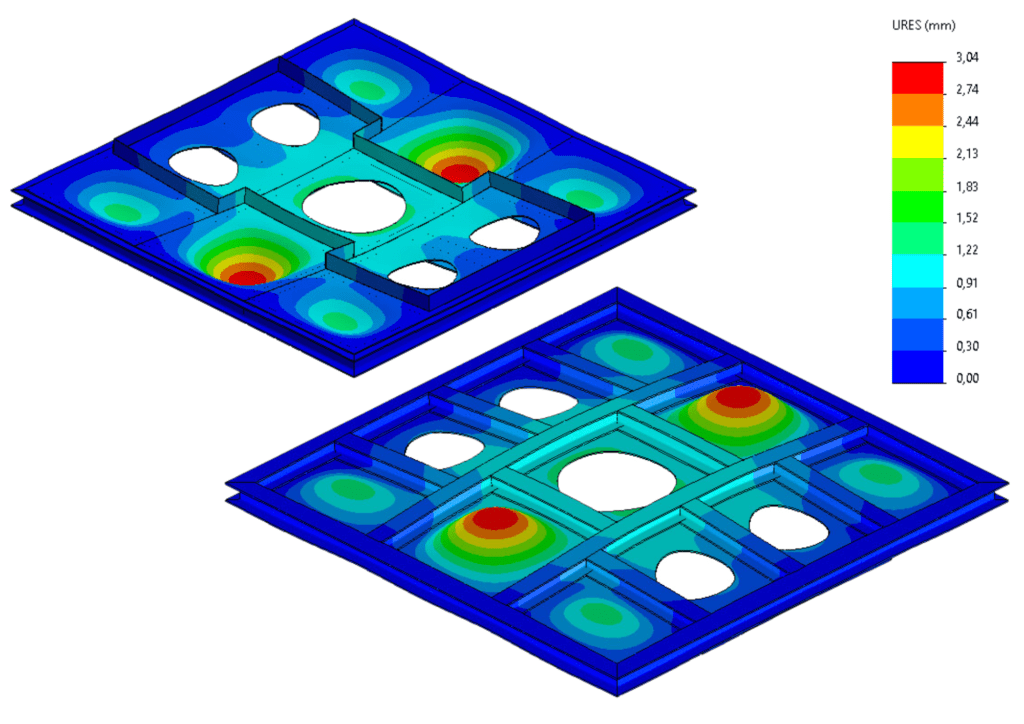 Calcul de structure déplacements modèle volumique