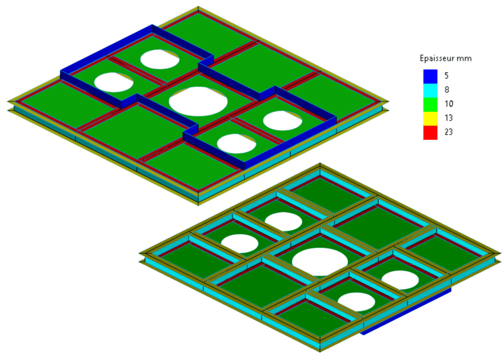 Calcul de structure épaisseur modèle plaques