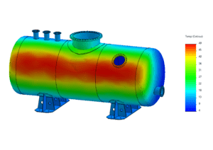 Calcul thermique cuve horizontale